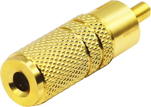 zdyCGTime Gold Plated RCA to 3.5MM Audio Adapter, 3.5mm Female to RCA Male Plug Connector, 2 Pack