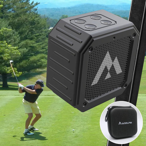 Magnetic Golf Speaker with Storage Case, IPX7 Portable Golf Cart Speaker, 24H Playtime, 18W Loud Stereo Sound