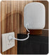 HOOKMEMO Elevate Your HomePod with Our North American Black Walnut Wood Stand - Unique Texture, Clever Cord Storage