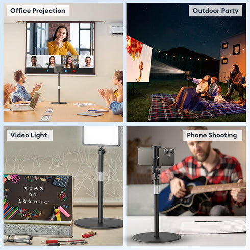 SuppoHold 1/4'' 11.8''~18.5'' Projector Mount Stand Compatible with Nebula/XGIMI/TMY/HAPPRUN and More, Metal Base