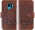 Asuwish Galaxy S9 Wallet Case: Flower Leather Flip, Tempered Glass Protector, Credit Card Holder, Stand Folio, Brown.