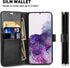 MONASAY Wallet Case for Galaxy S20+ Plus 5G, 6.7 inch, Flip Folio Leather Cover with Credit Card Holder, Black