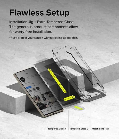 Shop Ringke Easy Slide Privacy Tempered Glass for Samsung Galaxy S24 Ultra. Anti-Spy, case-friendly, easy install - 2