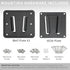 VIVO RV TV Mount Set for 43 inch Screens, Anti-Rust, 30 lbs Capacity, Includes 2 Wall Plates, 1 VESA Bracket, Black