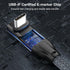 USB C to USB C Cable Right Angle 20Gbps Data Transfer, 100W Fast Charging 4K@60Hz Video Cable Compatible with Samsung