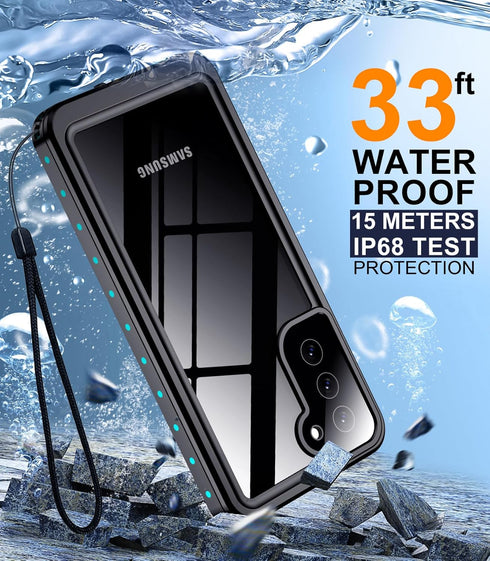 Temdan Waterproof Case for Samsung Galaxy S21, Built-in Screen Protector, 360 Full Body Shockproof, Teal