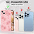 Compatible with iPhone 13 Case - Cute Butterfly Flowers Engraved Soft Silicone Phone Case for Women Girl (Pink)