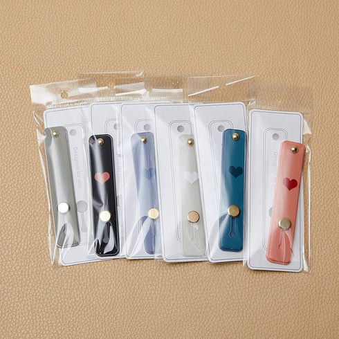 6 Pieces Phone Finger Grip Portable Telescopic Finger Strap, Silicone Mobile Phone Ring Stand Grip Strap for Most Mobile