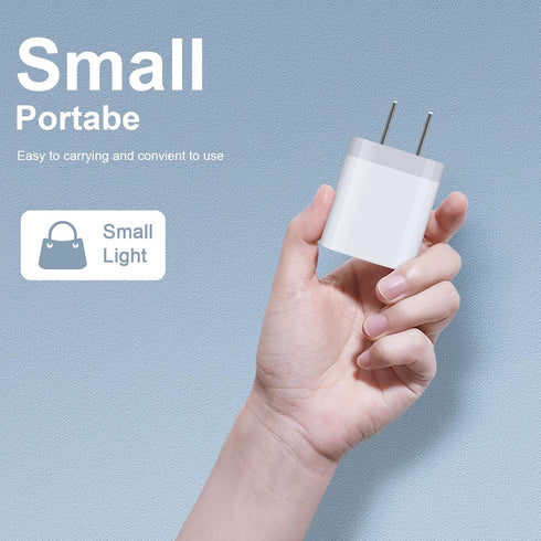 USB Wall Charger, Sicodo 3Pack Dual Port Charging Block, Plug in Cell Phone Charger Box for iPhone 15 14 13 12 SE 11 X