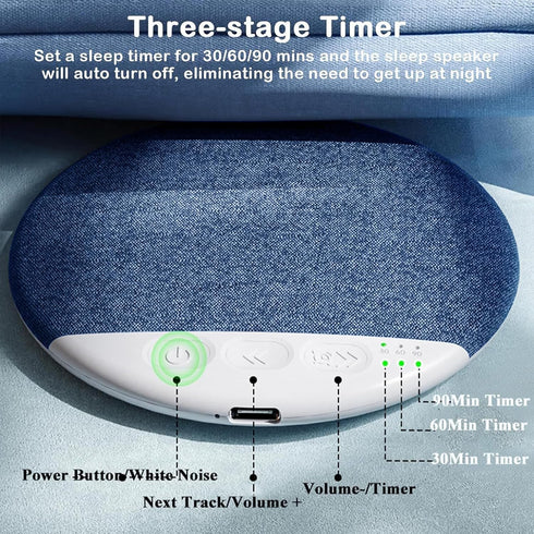 Generic 2026 New Under Pillow Speaker - Bluetooths Pillow Speaker for Sleeping, Mini Bone Conduction Bluetooths