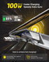 HUNDA 4 in 1 USB C to USB C Fast Charging Cable, 100W Anti-Tangle Dual USB C Cable Combo for iPhone 15, Dark Black
