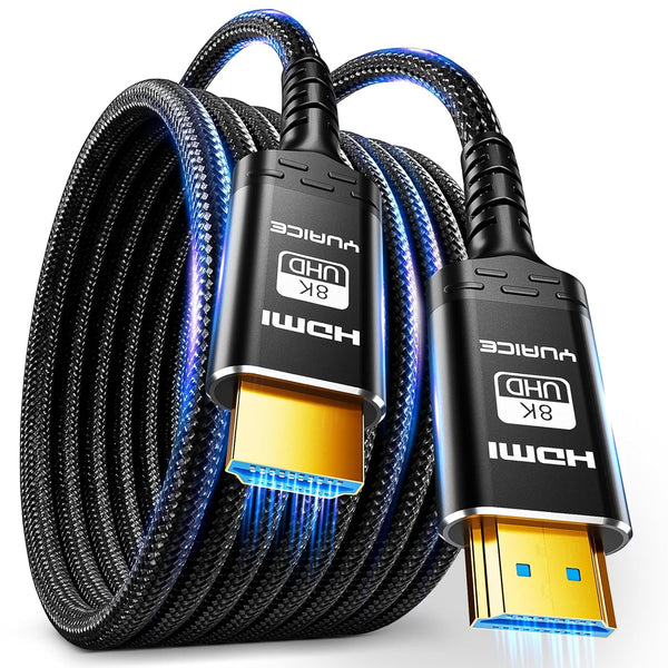Yuaice 10K 8K Long HDMI 2.1 Cable - 16FT Ultra HD Cable High-Speed