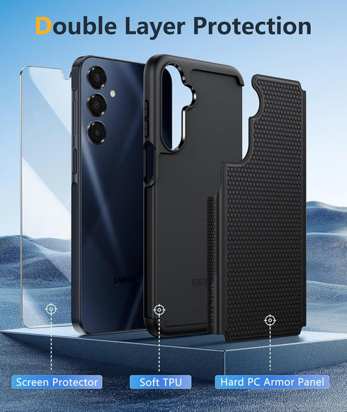 FNTCASE A17/A16 5G A17 14ft for Galaxy Phone Case - Samsung Military Grade Drop Protection, Drop Tested, Screen