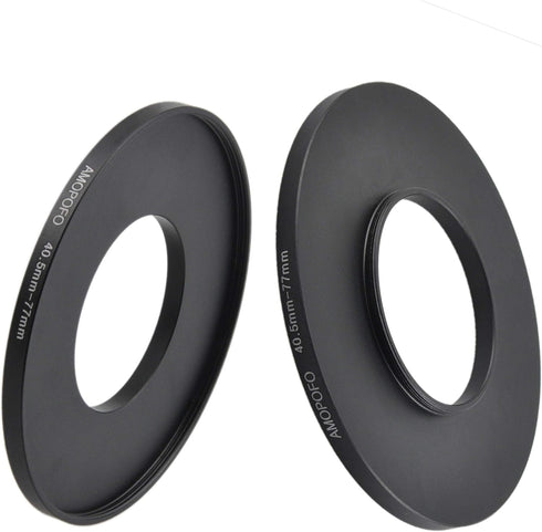 40.5 to 77mm Metal Step Up Ring Adapter for Canon,for Nikon,for Sony,for Fuji, Camera Lenses & UV,ND,CPL Camera Filters, Made from CNC Machined Space Aluminum with Matte Black Electroplated Finish