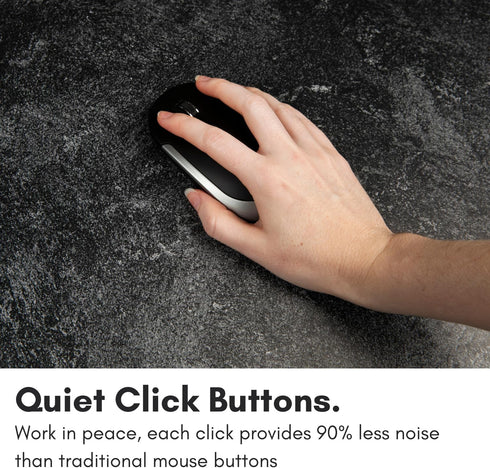 Macally Wireless Bluetooth Mouse for Mac, MacBook Pro/Air, iPad, and PC - Comfortable Quiet Click Mouse - Space Gray