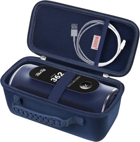 BOVKE Carrying Case for Blue Tees Golf Player+ GPS Speaker, Portable Holder with Extra Space for Cables, Navy