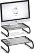 Simple Houseware 2 Pack Mesh Monitor Stand Riser, Black