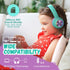 PowerLocus PLED Kids Bluetooth Headphones, Wireless with LED Lights, Safe Volume, Micro SD, AUX Cable, Hi-Fi Stereo
