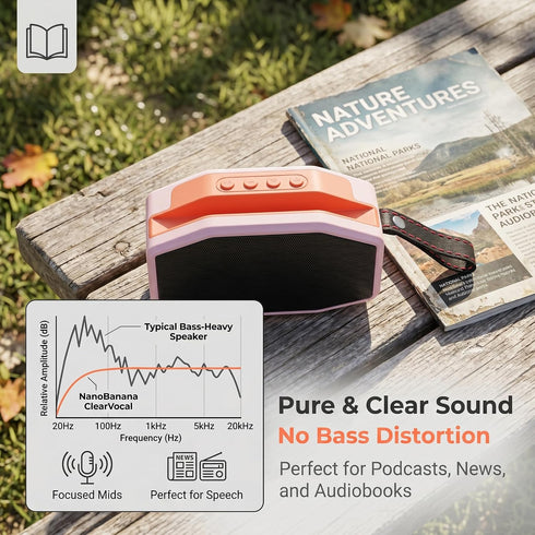 THROLX 5.3, Portable Bluetooth Speaker, Loud Volume Clear Vocals, TWS Pairing, Bluetooth TF/USB, Easy Button Control