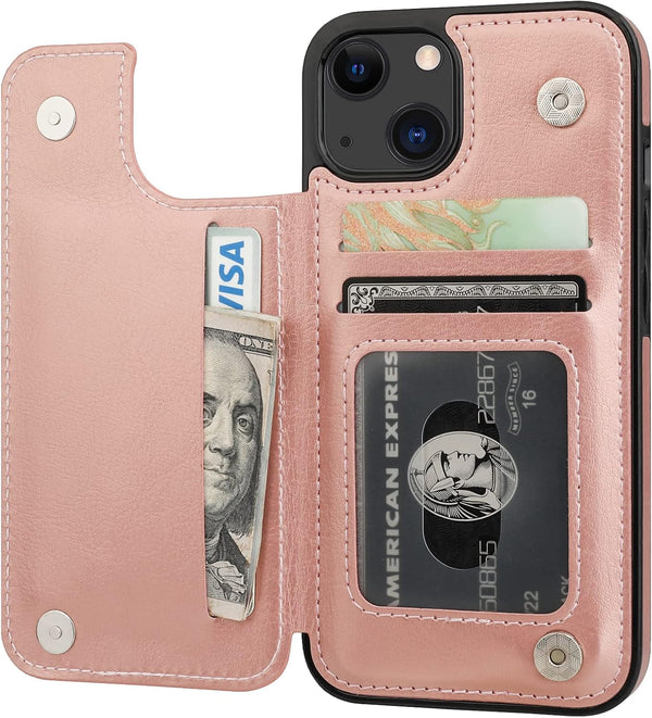 OT ONETOP ONETOP Compatible with iPhone 13 Wallet Case with Card Holder, PU Leather
