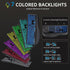 Hamile 7-Color Setting, Large Print Wireless Backlit Keyboard Rechargeable Quiet Low-Profile Keys, Light up with Memory