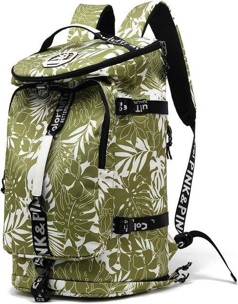 Kalesi Gym Duffle Bag Backpack 4-Way Waterproof with Shoes Compartment for travel
