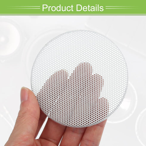 ACROPIX Universal 3 Inch Speaker Grills Mesh for Audio Subwoofer, 84x6.5mm Grille without Frame, White - 2 Pack