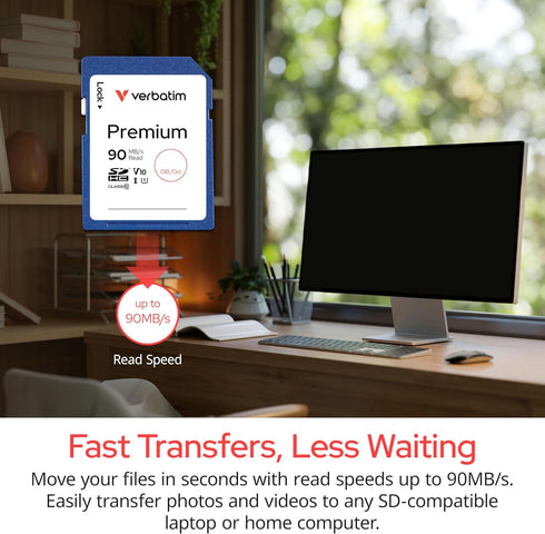 Verbatim 96171 4GB U1 10, Premium SDHC Memory Card, UHS-I Class Blue