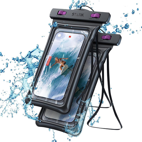 STATIK MarCase Waterproof Phone Pouch, Certified Waterproof Case with Lanyard, Bag for Phones up to 7", Protect Travel