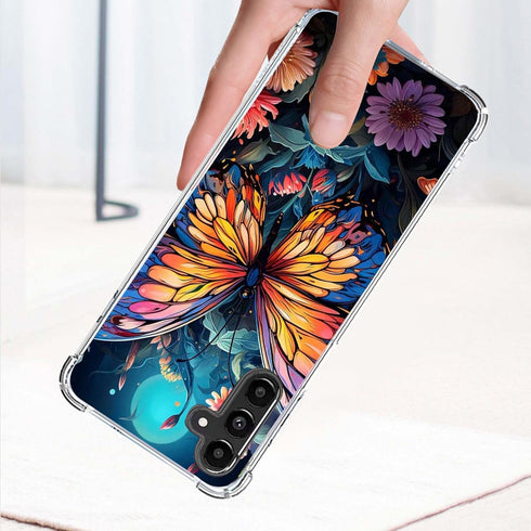 Samsung Galaxy S23 FE 5G Case, TPU Soft Rubber Reinforced Anti-Fall Mobile Phone Cover, Butterfly-1