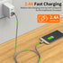 JXMOX USB C to Micro USB Cable, 3.3ft 2-Pack Charger Cord for Kindle/PS4/Xbox One/Android Devices
