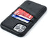 Dockem M2 Exec Wallet Case for iPhone 11 Pro, Black Synthetic Leather, 2 Credit Card Holders, Metal Plate
