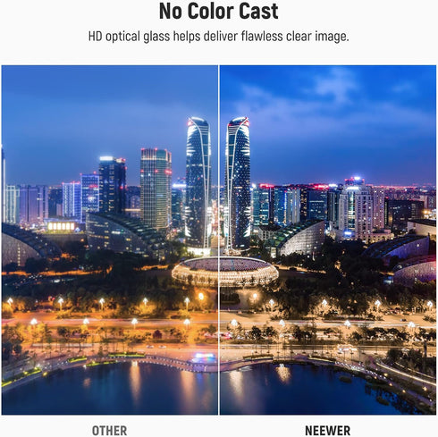 Neewer 58mm Natural Night Filter with HD Neodymium Glass, Light Pollution Reduction for Night City Sky Shots