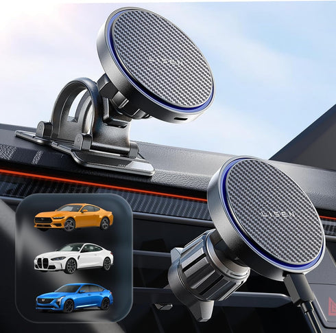 LISEN for 15W MagSafe Car Mount Charger,Wireless Car Charger,Magnetic Phone Holder for Car,Phone
