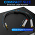 Togconn 1/8 Inch 1/4 Inch 0.6 Feet,3.5mm 2 6.35mm to Dual Audio Y-Splitter Cable TRS Stereo Male to X TS Mono Female Y