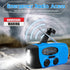 Emergency Hand Crank Radio with LED Flashlight, AM/FM Portable Weather Radio, 2000mAh Power Bank Phone Charger (Blue)