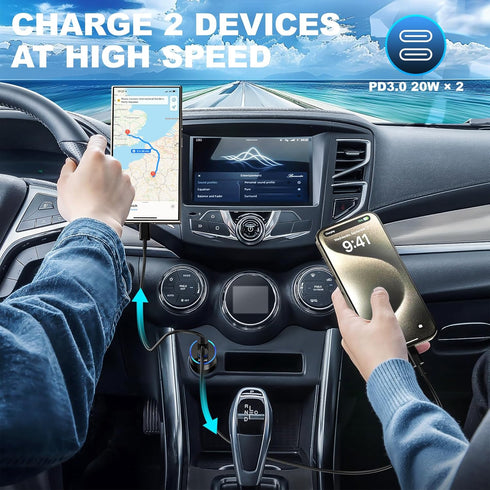 USB C Car Charger 40W, OKRAY 3-Pack 2-Port Type C Fast Charging Car Charger for iPhone 15/14 Pro Max Plus