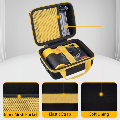 khanka Hard Travel Case for KODAK Mini Shot 3 ERA/Mini Shot 3 Retro, Case Only (Yellow)