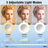 Generic 3 Magnetic Ring Light with Mirror for Phones, Color Modes & Touch Control, Rechargeable Selfie Light
