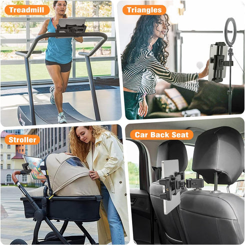 Spin Bike Tablet Holder Mount, Compatible with iPad Phone Bike Holder Handlebar Stand for Indoor Exercise Bicycle,