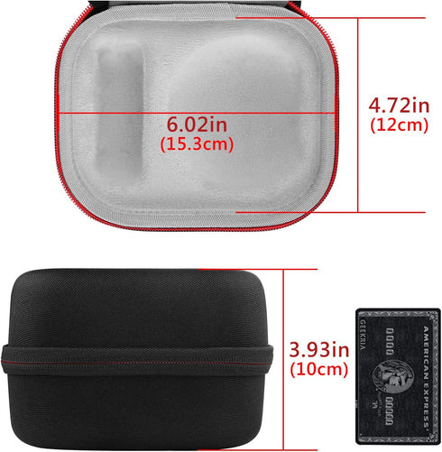 Geekria Hard Shell Case for APPL HomePod Mini Bluetooth Speakers, Replacement Travel Bag, Black