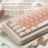 Rainy75 132 PBT Keycaps, Jelly Pink Keycap Foundation MOA Profile, Keys Cute Custom Keycaps for Cherry Gateron MX