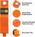 Heavy-Duty Wrap-It Storage Straps, 10-inch (6-Pack) Blaze Orange for Garage Organizer and Electric Cord Holder