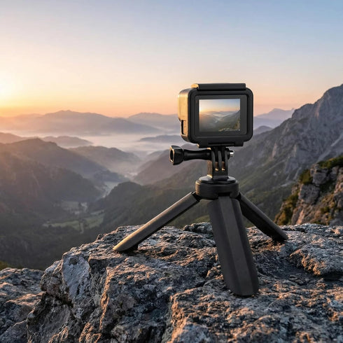 tokerut 1/4" Mini Tripod Stand with Screw Mount, Portable Foldable Tabletop Tripod for Pocket Cameras & Action Cameras