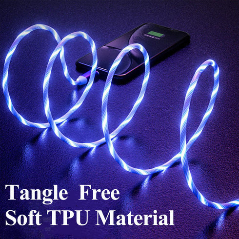 LED USB C Charging Cable 2 Packs 6.6FT Light Up Type C Charger Compatible with Samsung Galaxy S21 S20 S10 S9 S8 (Green