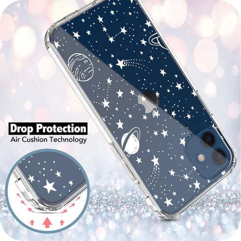 RANZ Compatible with iPhone 12 Mini 5G Case, Anti-Scratch Shockproof Clear Hard PC+ TPU Bumper Cover