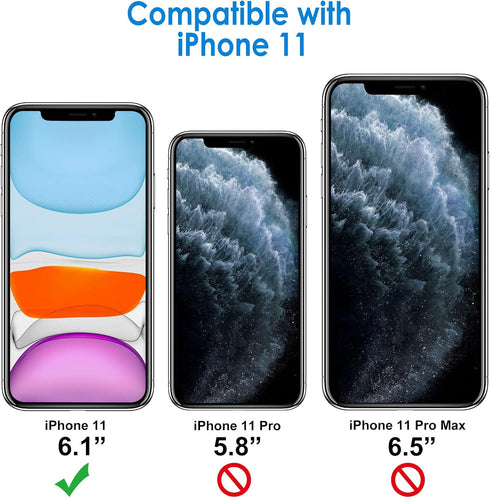 JETech Wallet Case for iPhone 11, Shockproof PU Leather Magnetic Flip Cover with Card Holder and Stand Feature (Black)