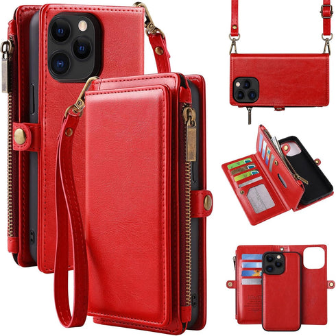Compatibility: Flip Case for iPhone 12 Pro Max (6.7 Inch Display, Released 2020), Supports Wireless Charging, Red