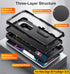 Case for Moto Edge 30 Pro/Edge+(2020) 6.7 Inch, Heavy Duty Shock Absorbing 3 in 1 Silicone Rubber with Screen Protectors