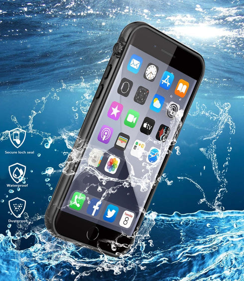 iPhone 8 7 Waterproof Case Cover with Built-in Screen Protector, Fully Sealed Shockproof Snowproof Underwater Case for
